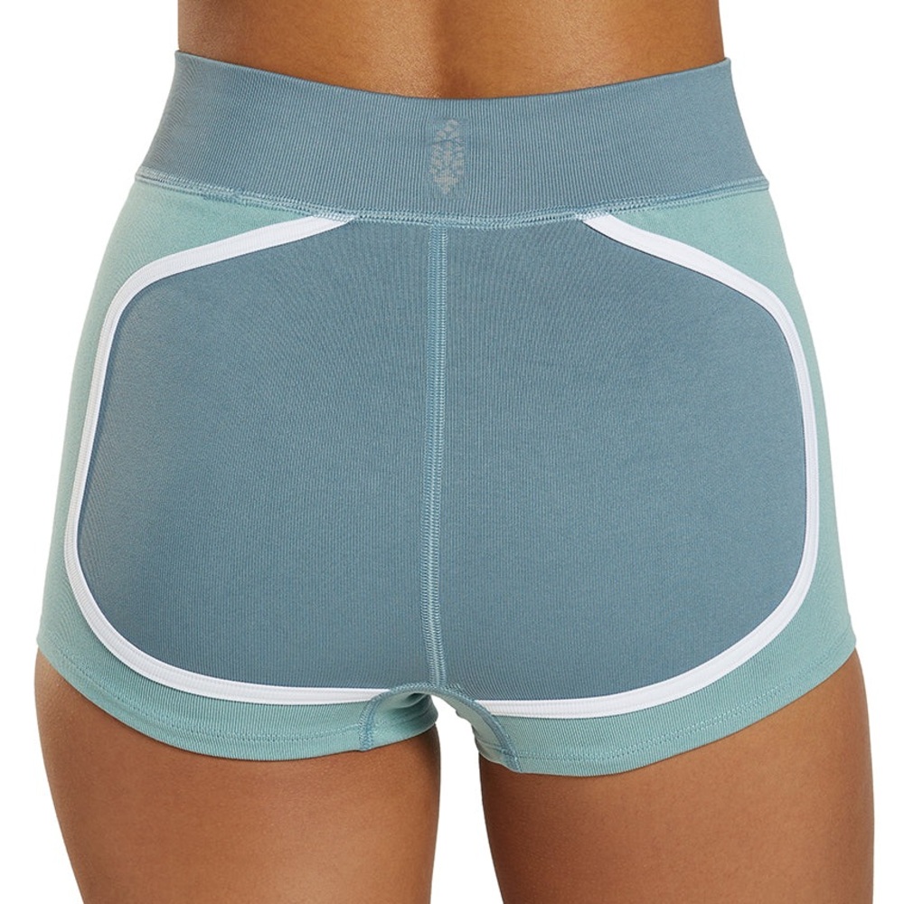 Free People Movement There You Go Run Teal Micro Shorts